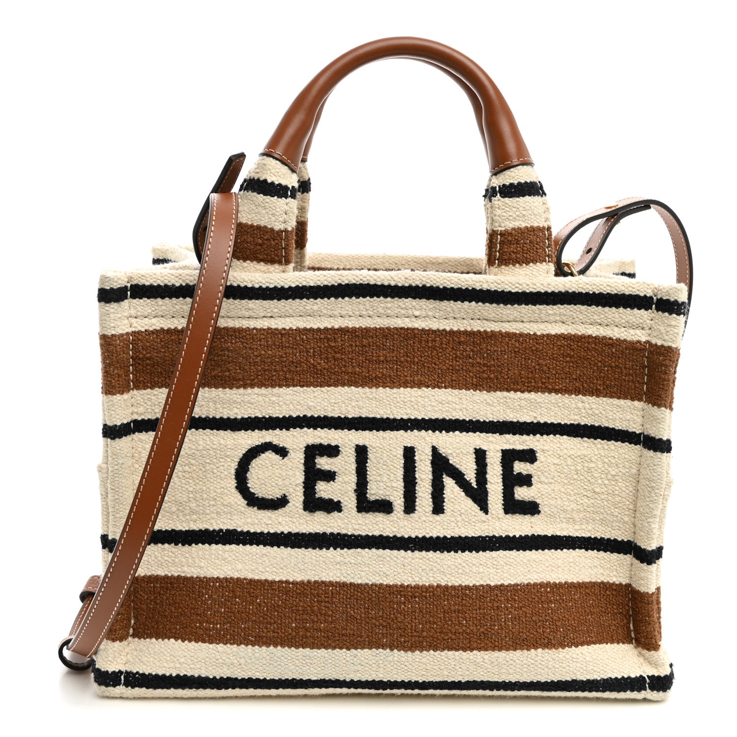 Celine Jacquard Striped Small Cabas Thais Multicolor 1 of 9