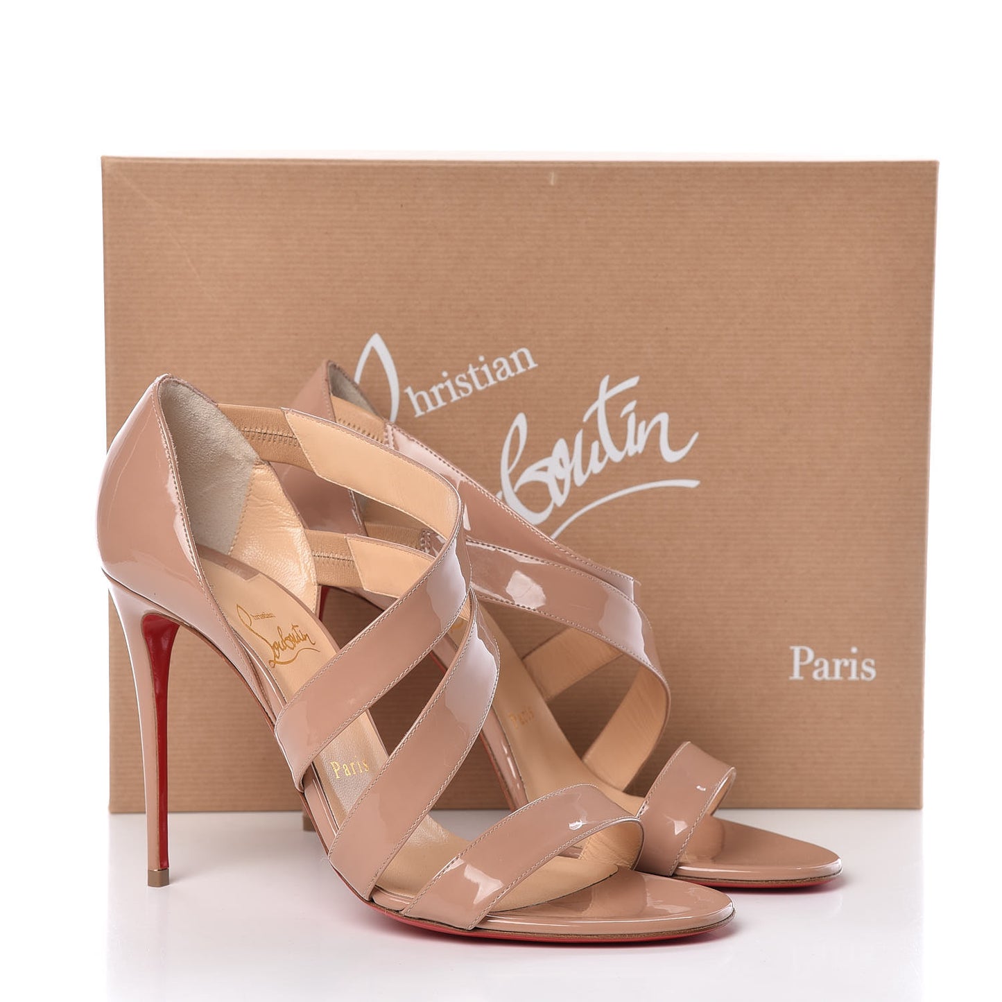Patent World Copine 100 Sandals 39.5 Nude