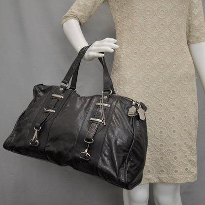 Judith Leiber BALENCIAGA Chevre Perforated Hook Tote Black 2 of 9