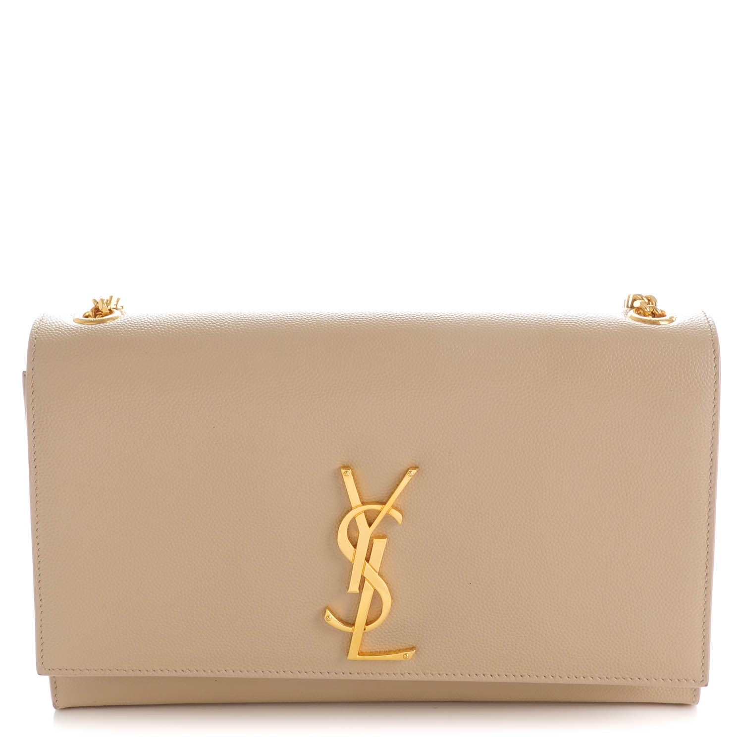 Saint Laurent Grain De Poudre Medium Monogram Kate Satchel Nude Powder 1 of 6