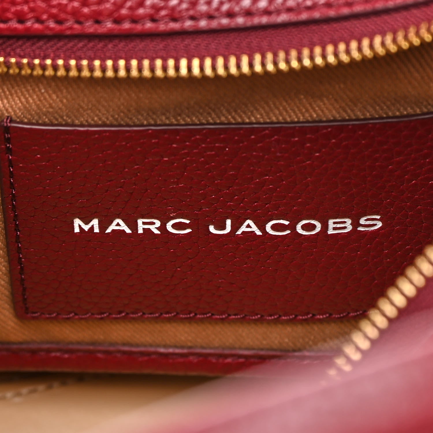 Marc Jacobs Grained Calfskin Small The Tote Bag Burgundy 6 of 15