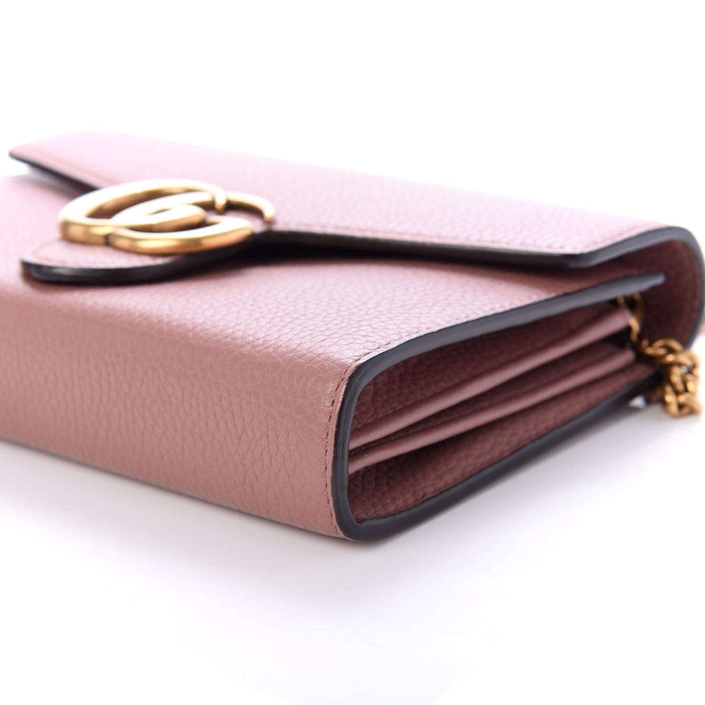 Cellarius Calfskin GG Marmont Chain Wallet Rosy Phard