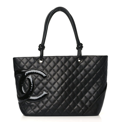 Chanel Calfskin Quilted Large Cambon Tote Black 1 of 9