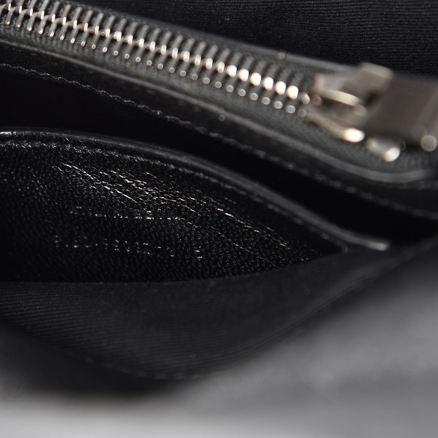 Sheepskin Matelasse Chevron Monogram Medium College Bag Black