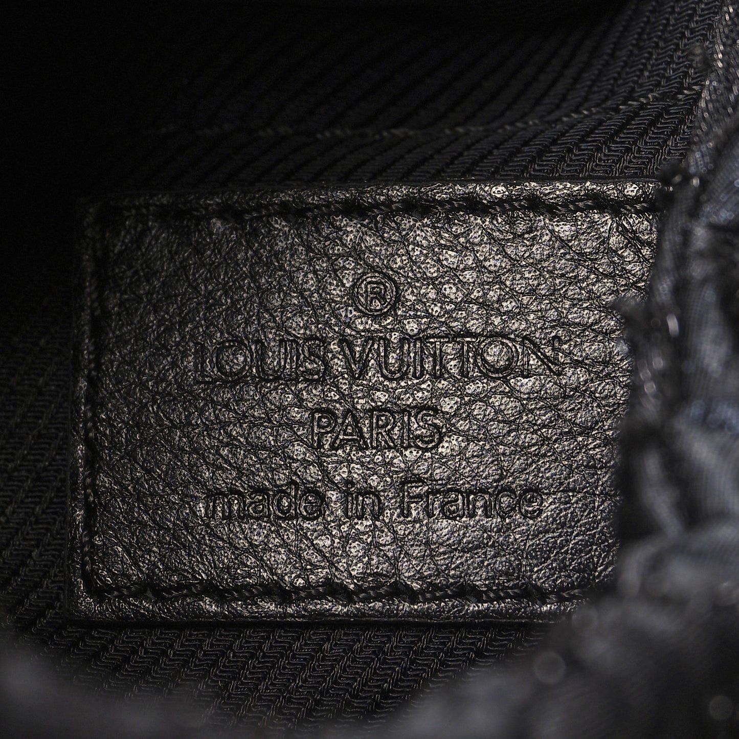 Lurex Quilted Monogram Altair Clutch  Black