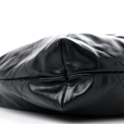 Chanel Shiny Calfskin Quilted Large Chanel 22 Black 9 of 10