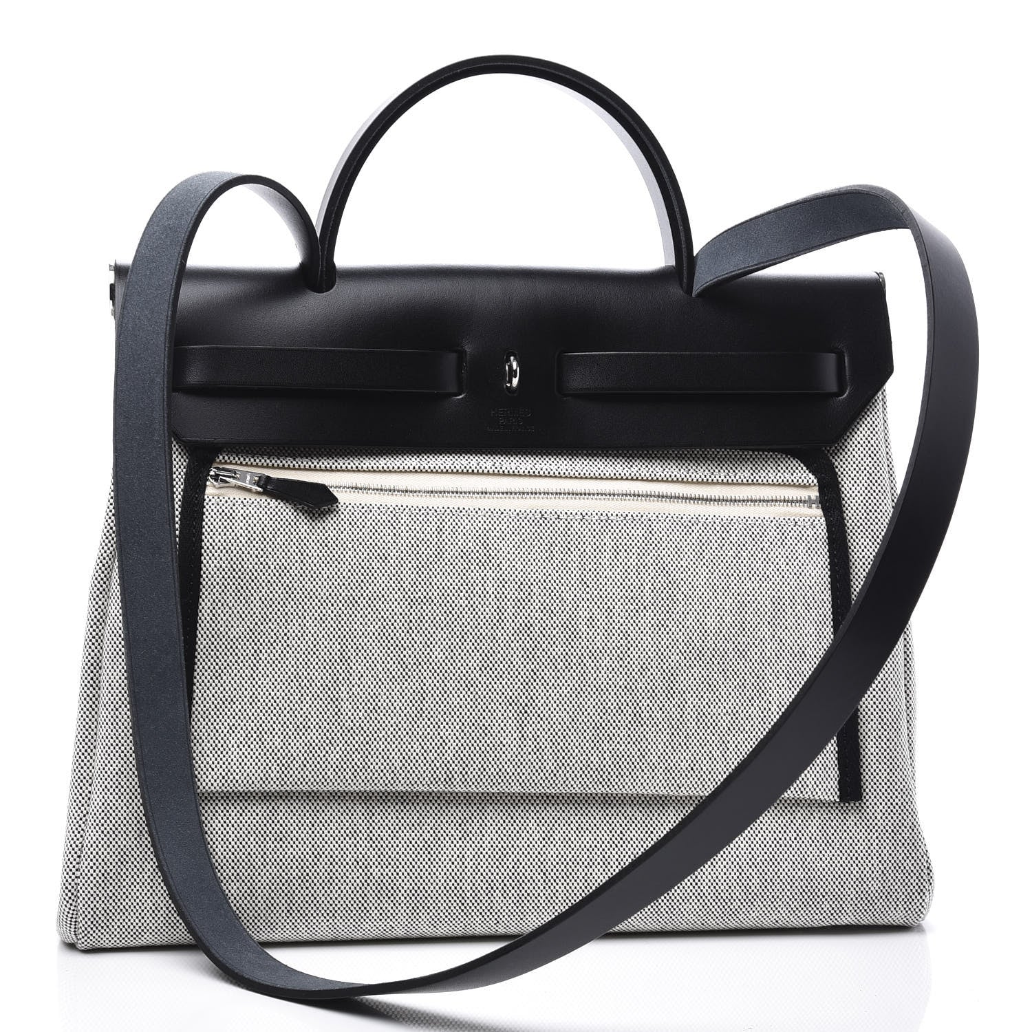 Hermes Vache Hunter Toile Pegase Pop Herbag Zip Retourne 31 PM Bleu Indigo 3 of 10