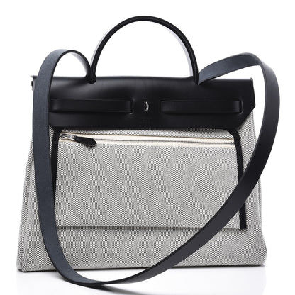Hermes Vache Hunter Toile Pegase Pop Herbag Zip Retourne 31 PM Bleu Indigo 3 of 10
