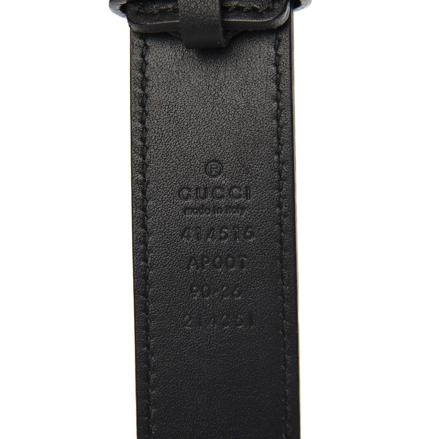 Gucci Calfskin Double G 30mm Belt 90 36 Black 5 of 6
