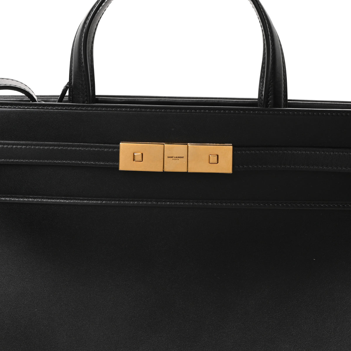 Saint Laurent Calfskin Small Manhattan Shopper Tote Black 8 of 10