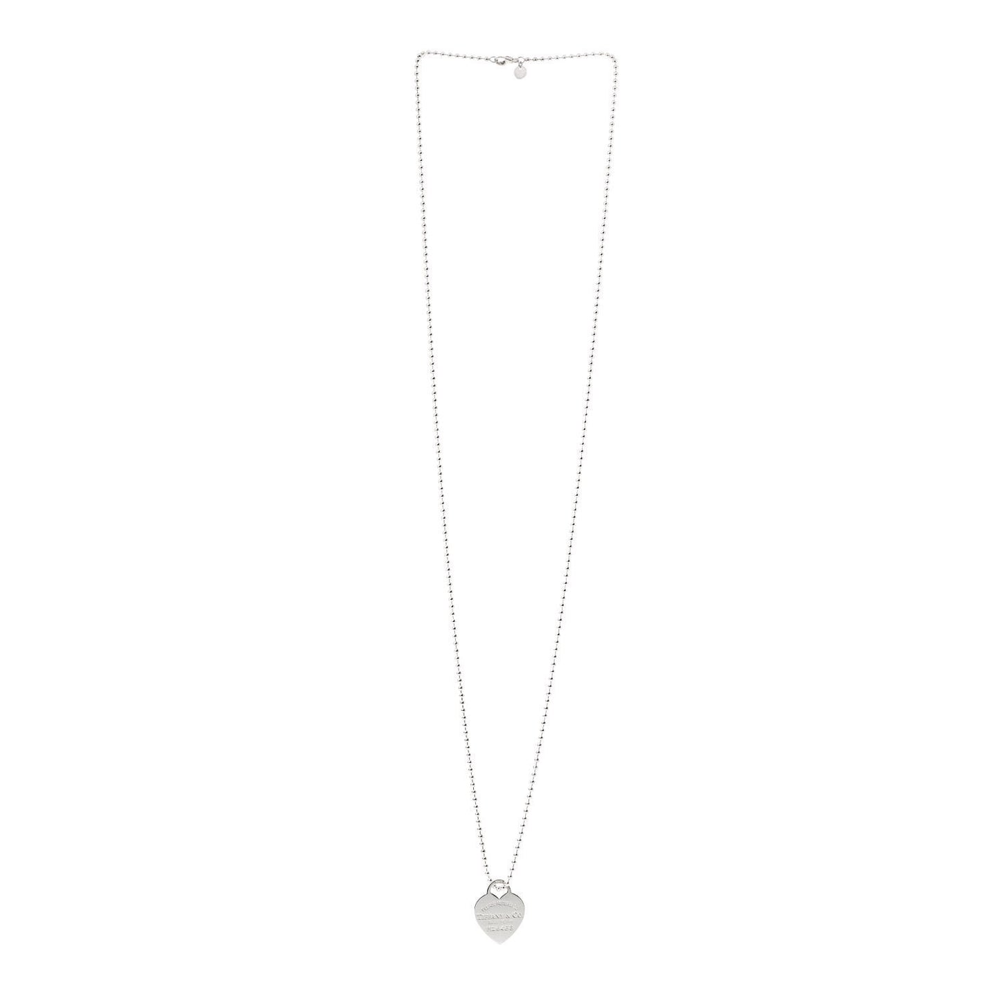 Sterling Silver Long Return to Tiffany Heart Pendant Necklace