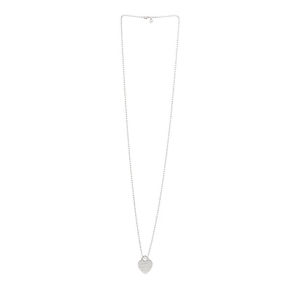 Tiffany Sterling Silver Long Return to Tiffany Heart Pendant Necklace 3 of 6