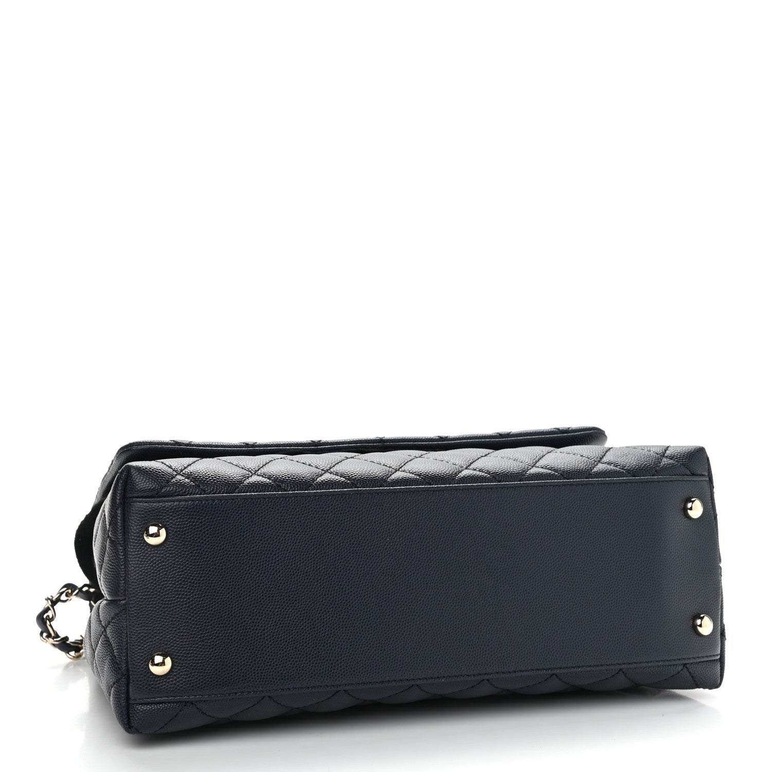 Chanel Caviar Quilted Small Coco Handle Flap Navy 4 of 11