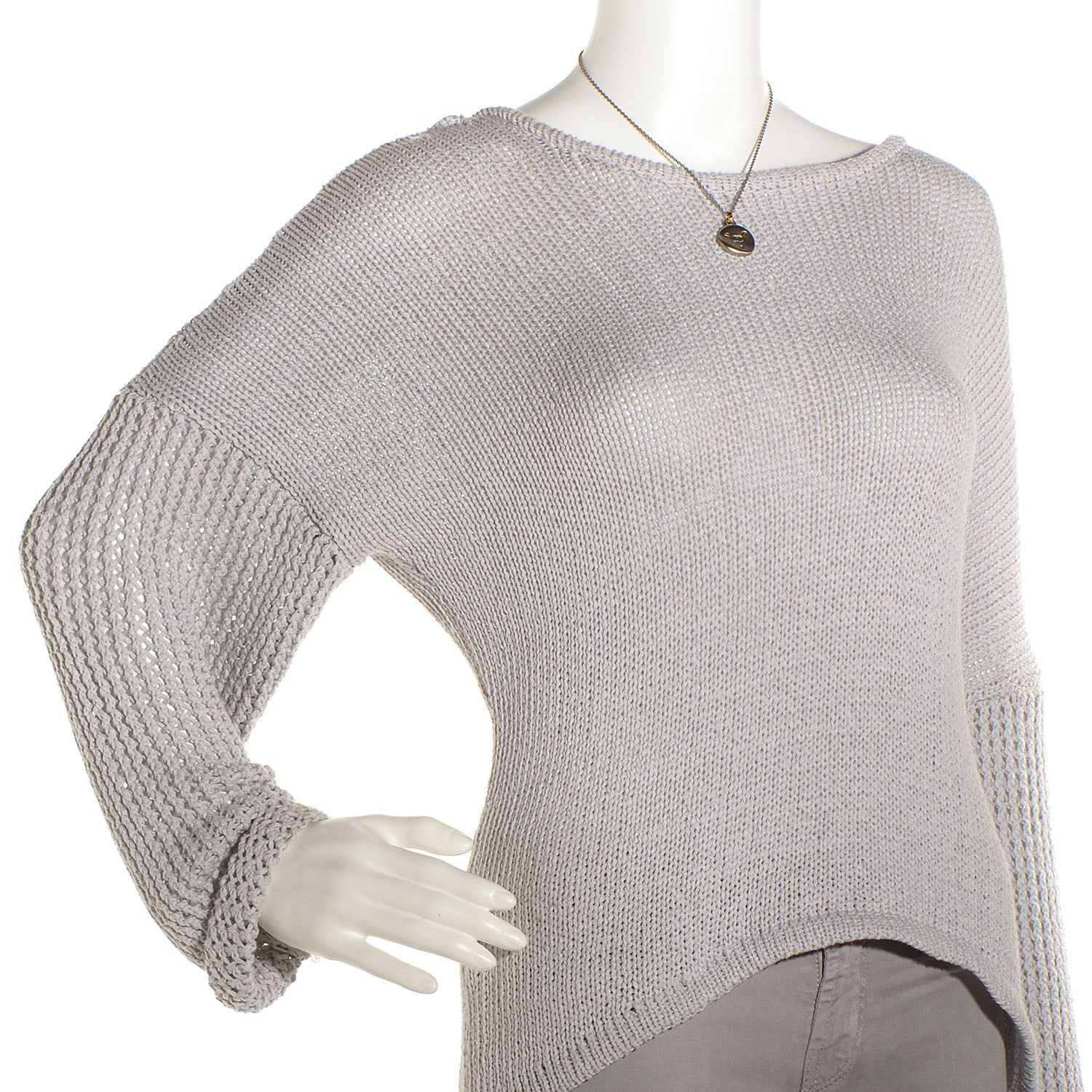 Chanel CC Screw Necklace Gold Silver 2 of 4