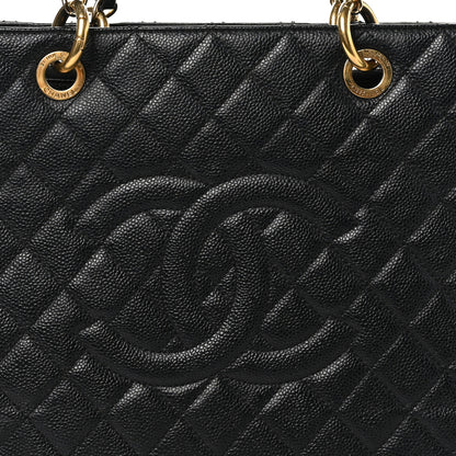 Chanel Caviar Quilted Grand Shopping Tote GST Black 10 of 12