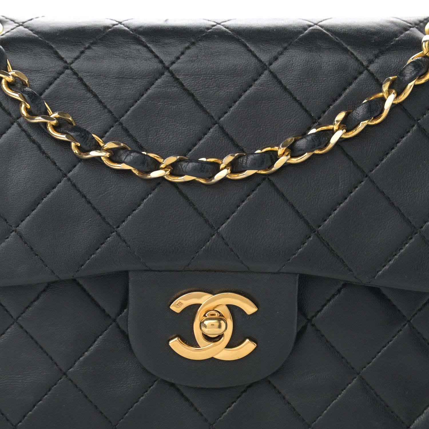 Chanel Lambskin Quilted Small Double Flap Black 9 of 17