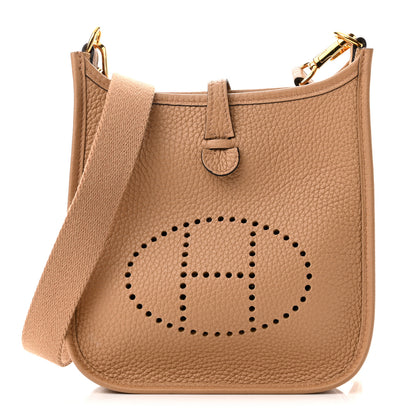 Hermes Taurillon Clemence Amazone Evelyne TPM Chai 1 of 10