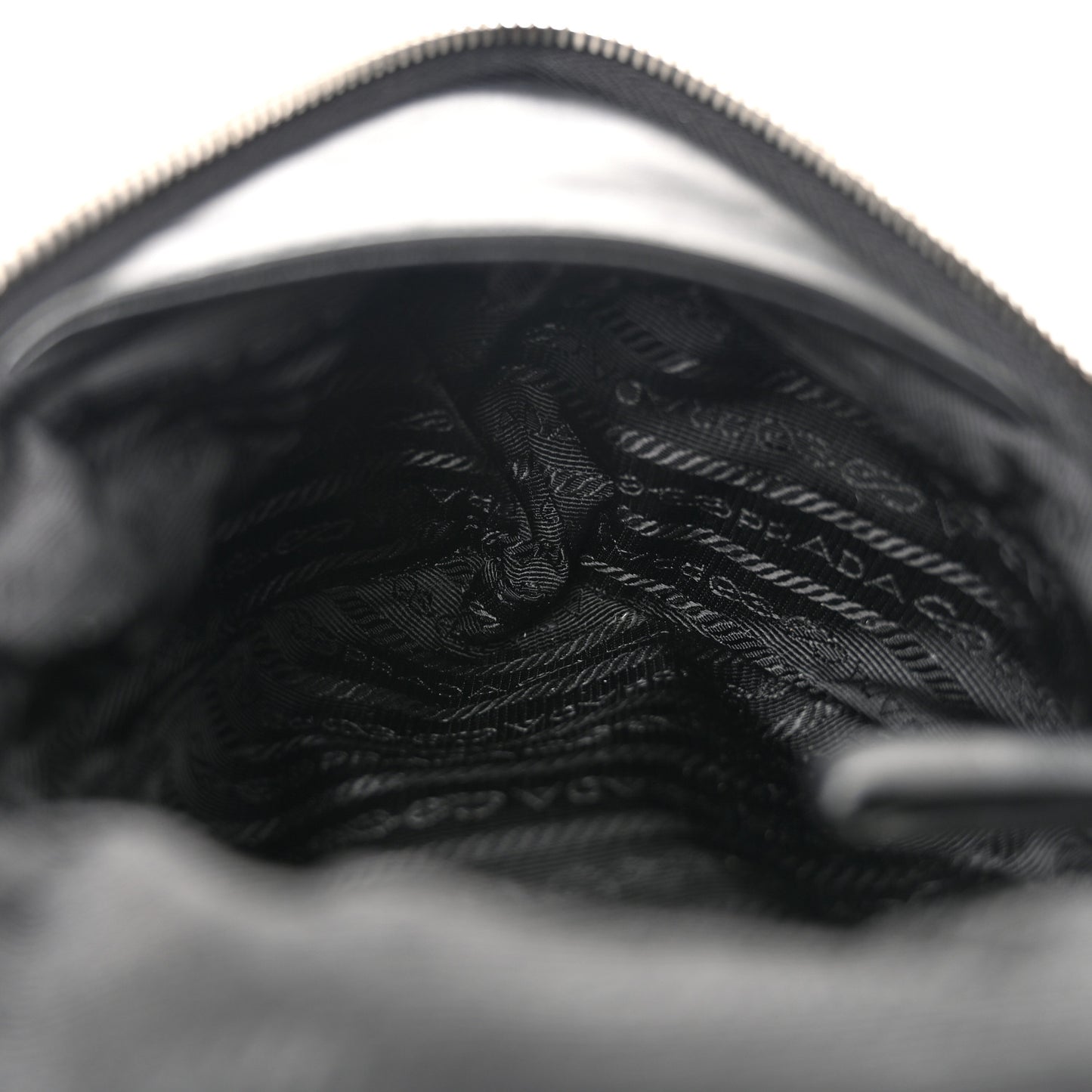 Nappa Padded Signaux Triangle Crossbody Black