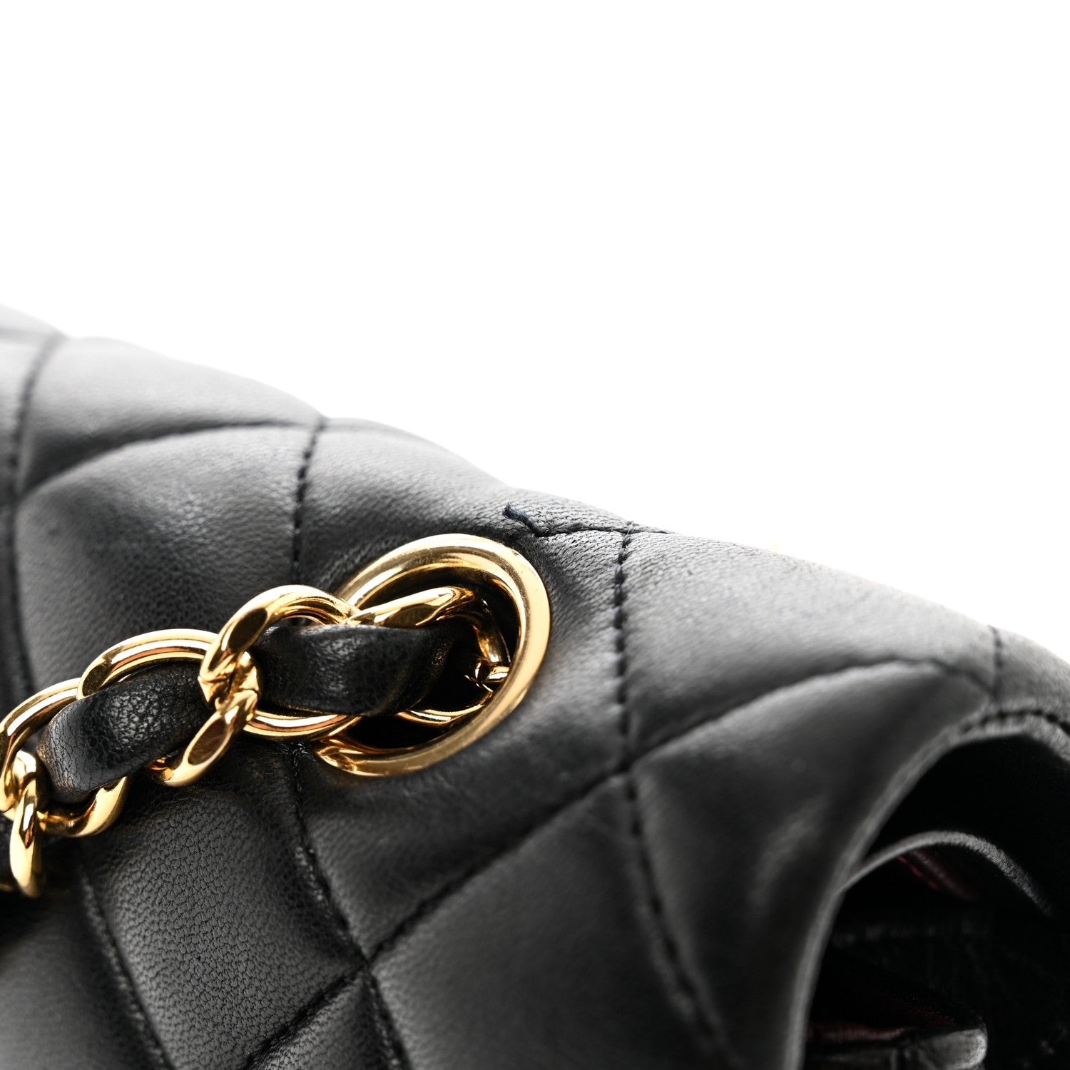 Chanel Lambskin Quilted Medium Double Flap Black 12 of 13
