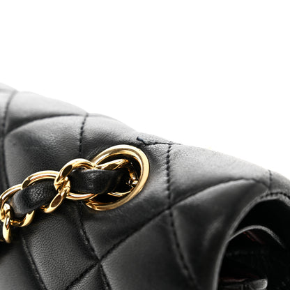 Chanel Lambskin Quilted Medium Double Flap Black 12 of 13