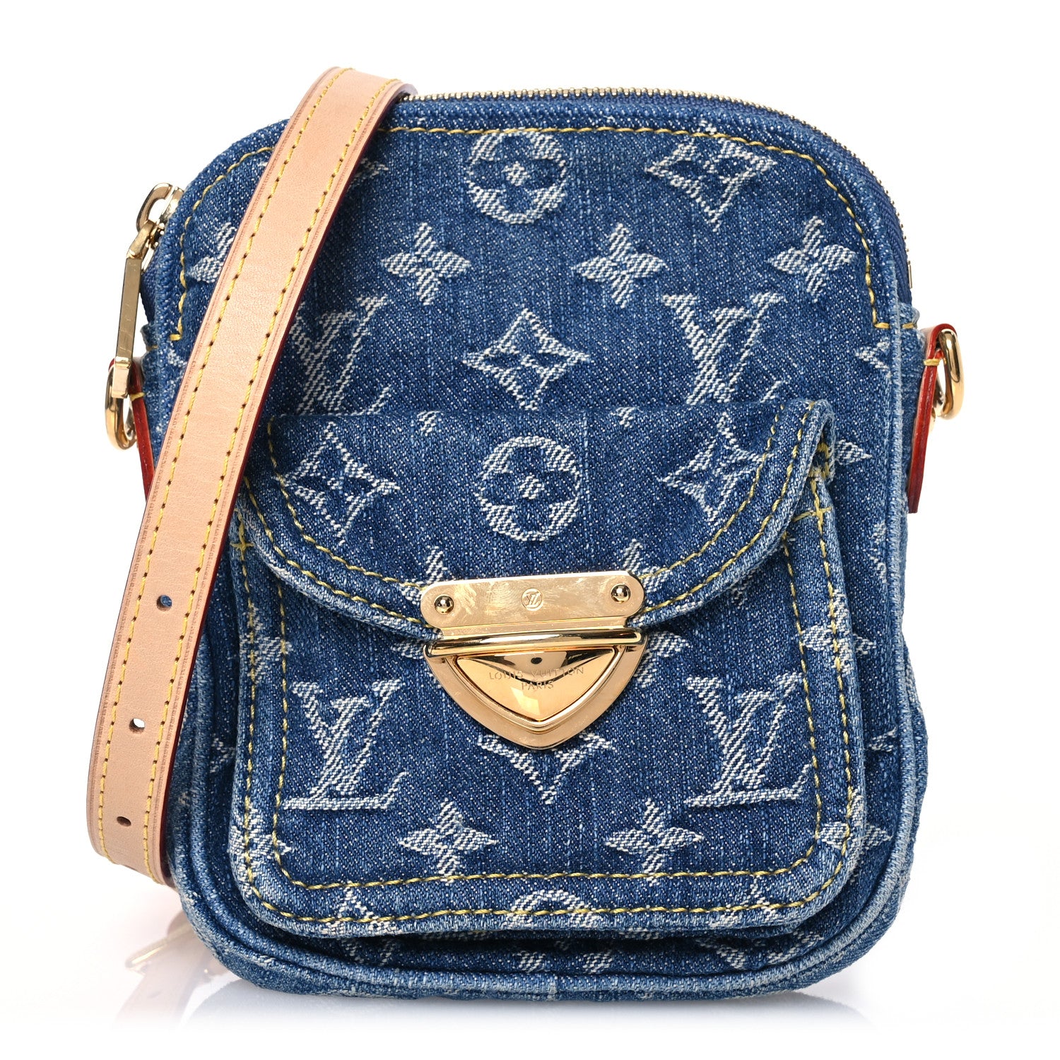 Louis Vuitton Denim Fairfax Pochette Blue 1 of 15