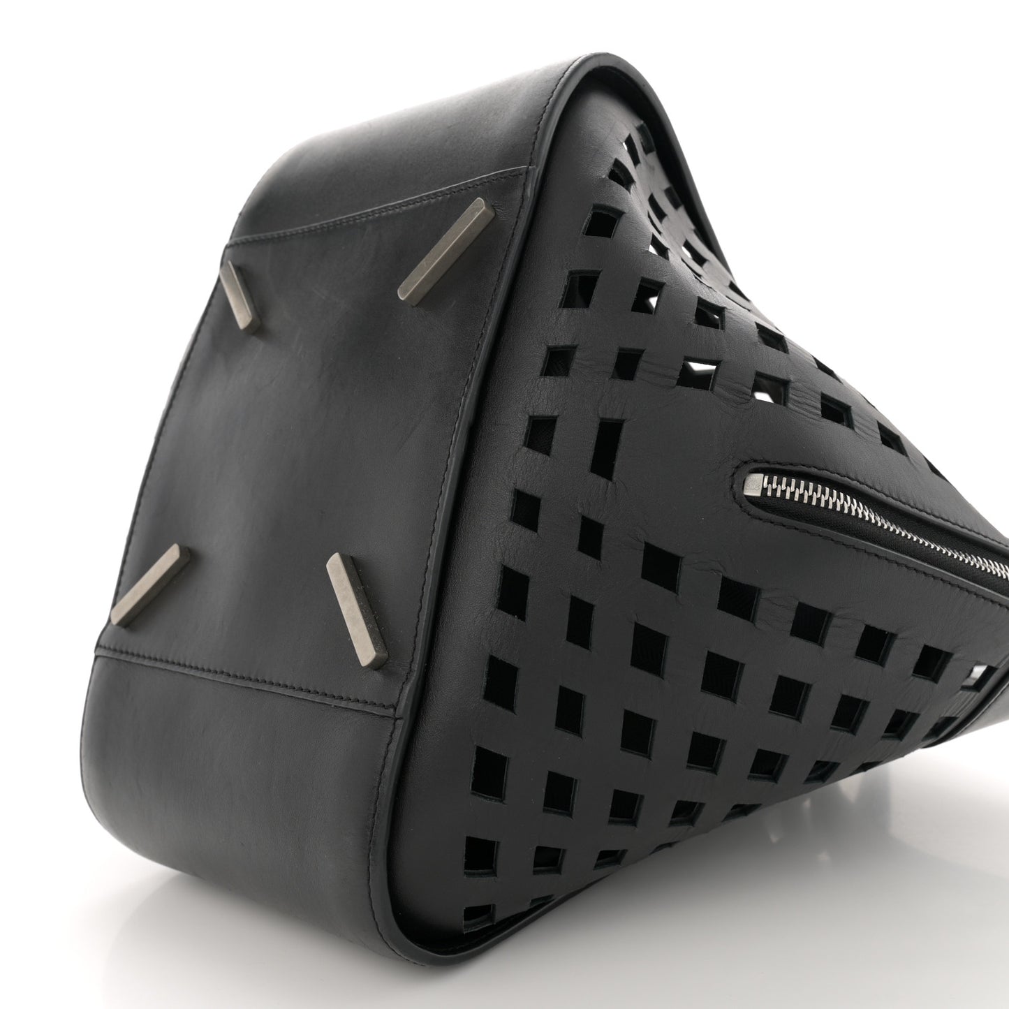 Calfskin Medium Tulip Hammock Shoulder Bag Black