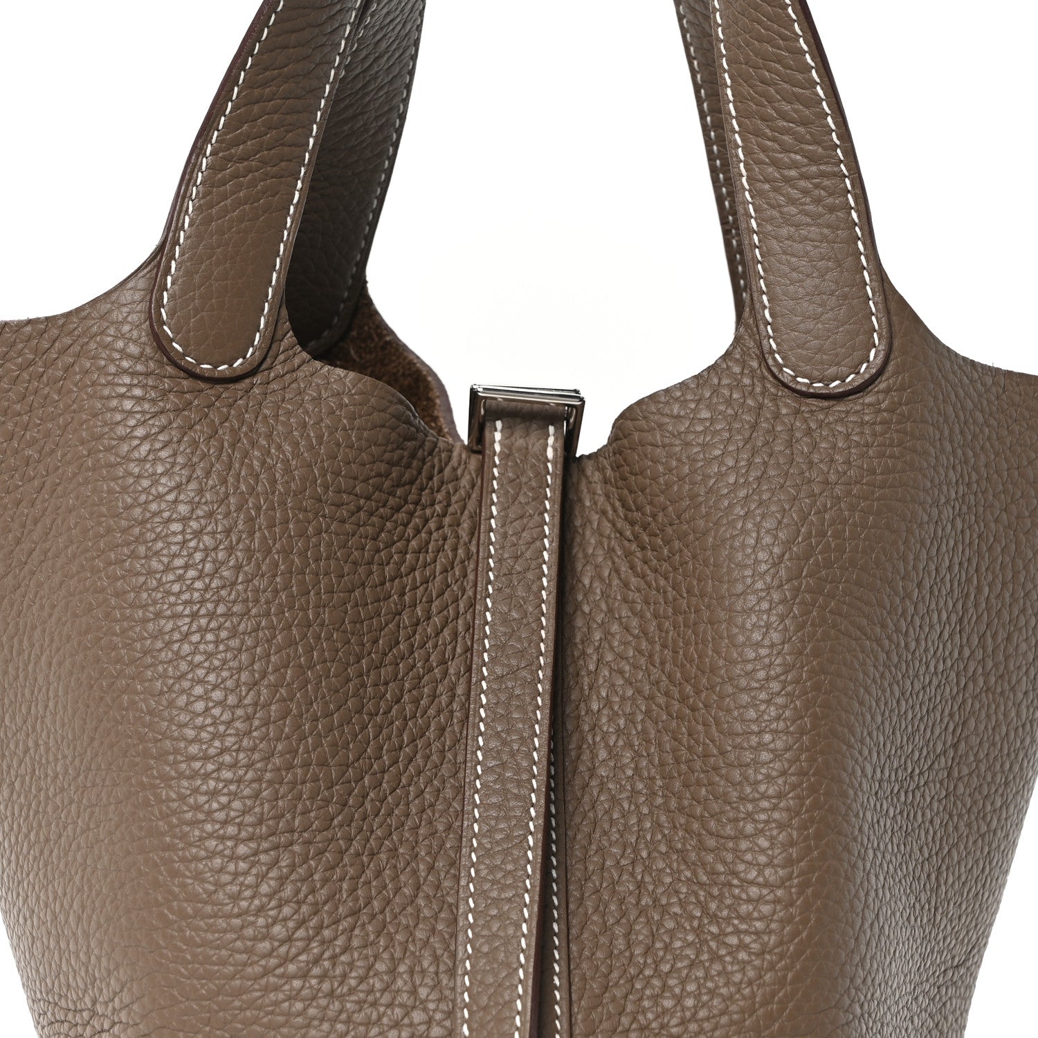 Hermes Taurillon Clemence Picotin Lock 18 PM Etoupe 7 of 9