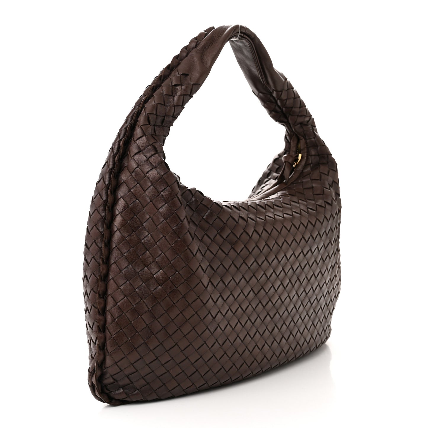 Nappa Intrecciato Medium Veneta Hobo Ebano