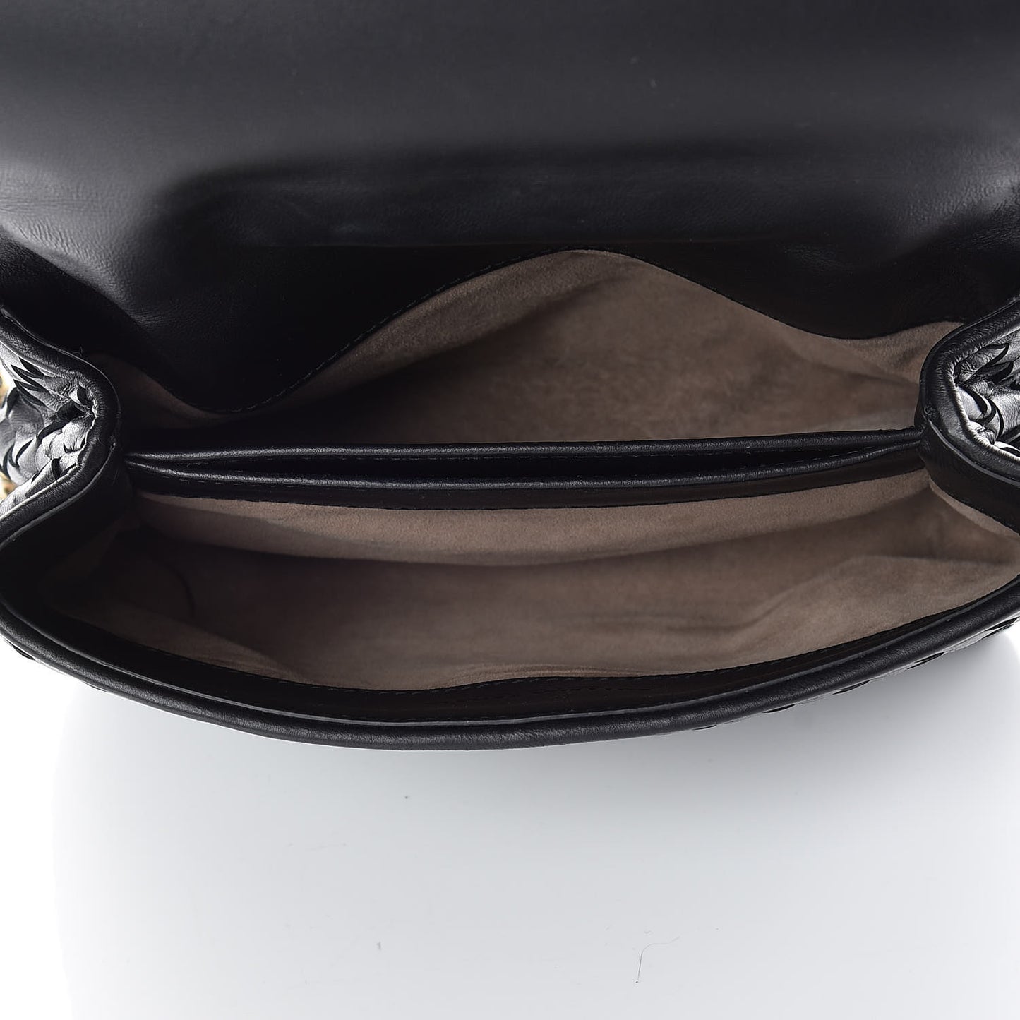 Nappa Intrecciato Baby Olimpia Shoulder Bag Black