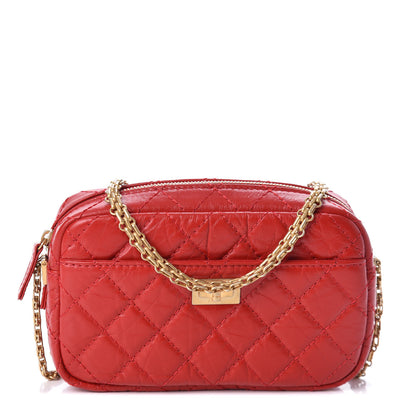 Chanel Aged Calfskin Quilted Mini Reissue Camera Case Red 1 of 10