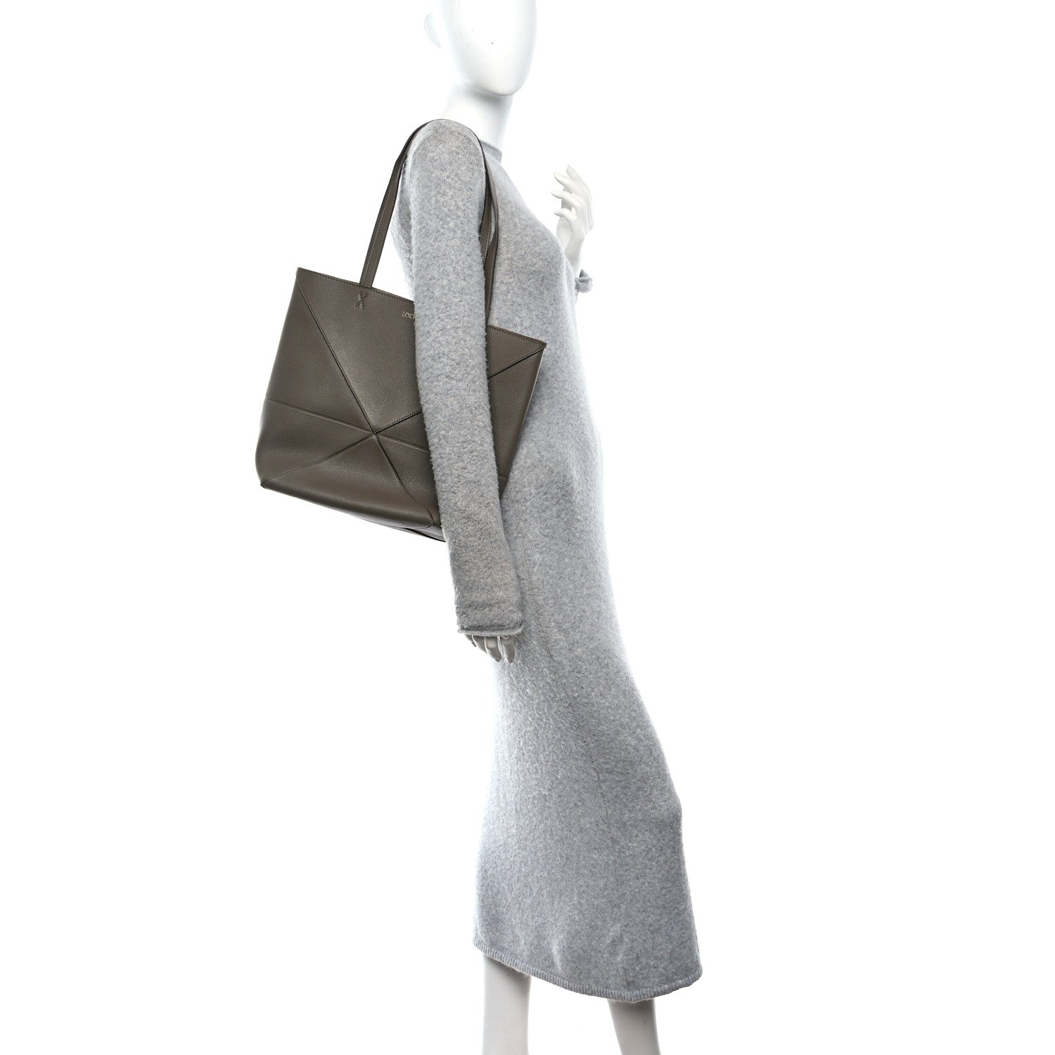 Loewe Shiny Calfskin Medium Puzzle Fold Tote Sand 1850862 Loewe Shiny Calfskin Medium Puzzle Fold Tote Sand 1850862