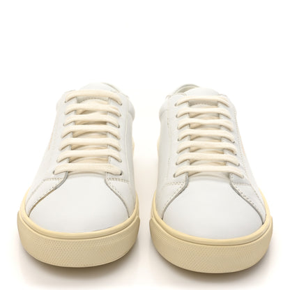 Saint Laurent Calfskin Andy Low Top Sneakers 35 Blanc Optique 3 of 10