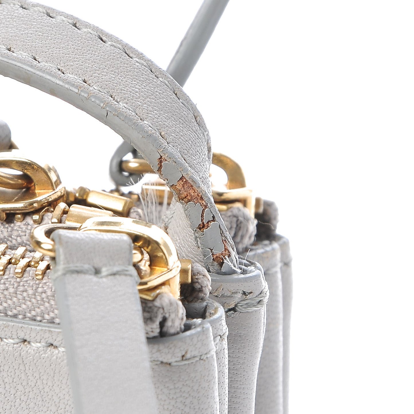 Lambskin Small Trio Crossbody Bag Gray