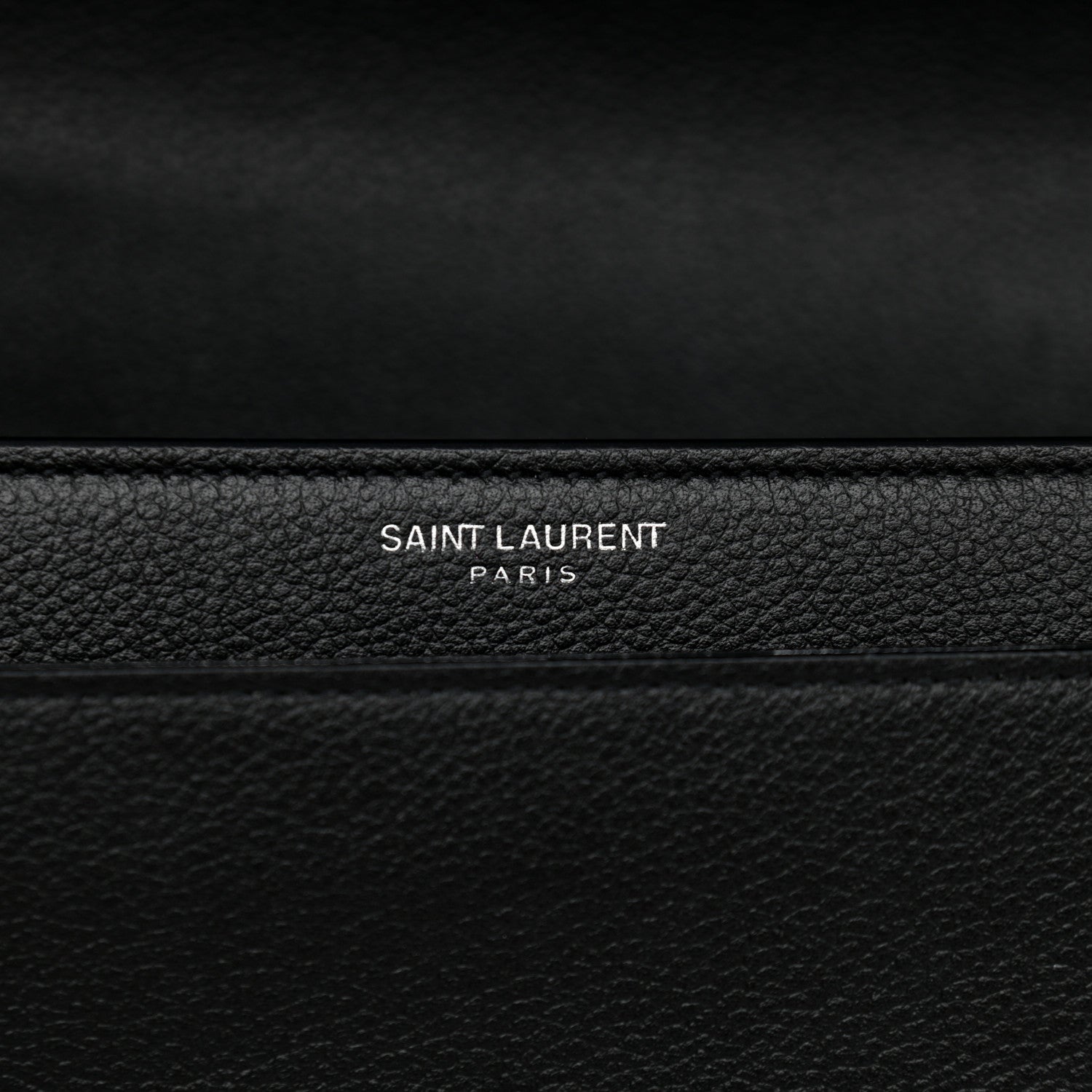 Saint Laurent Grained Calfskin Medium Monogram Sunset Satchel Black 6 of 12