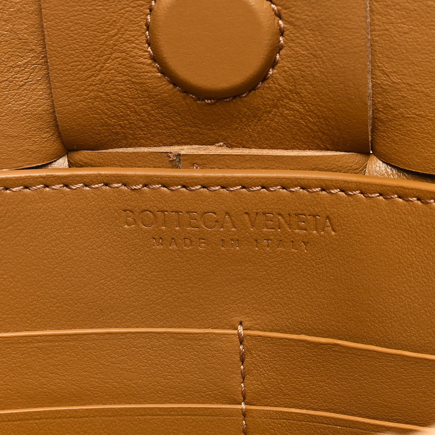 Bottega Veneta Calfskin Maxi Intrecciato Cassette Pouch On Strap Camel 6 of 8