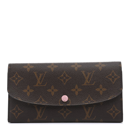 Louis Vuitton Monogram Emilie Wallet Rose Ballerine 1 of 9