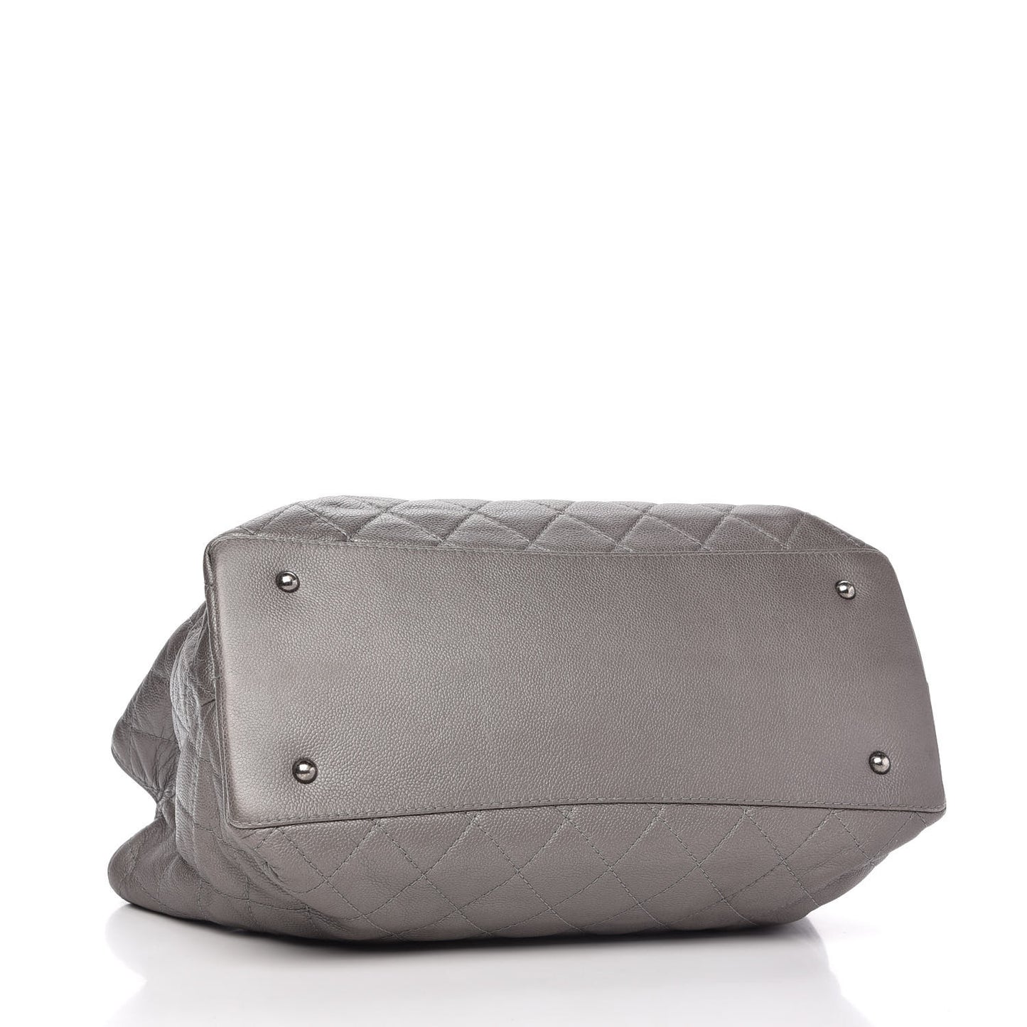 Metallic Caviar Large Be Caviar Tote Silver
