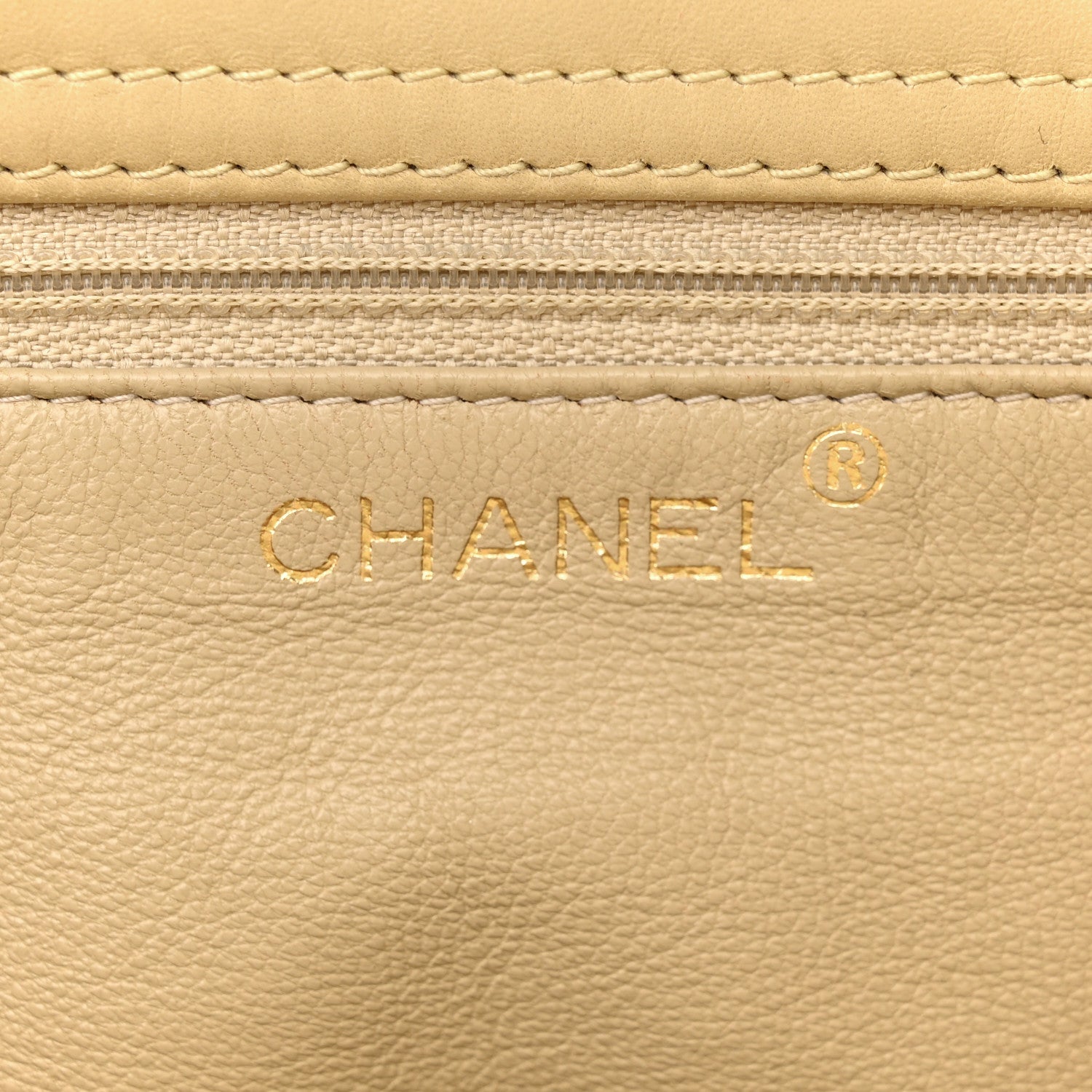 Chanel Lambskin Quilted CC Shoulder Bag Beige 6 of 19
