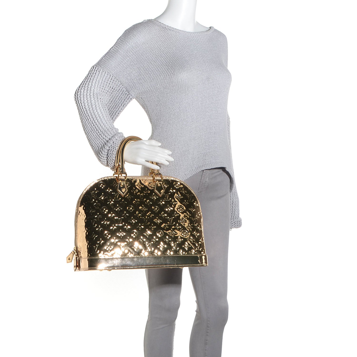 Louis Vuitton Monogram Miroir Alma MM Gold 87354 – FASHIONPHILE