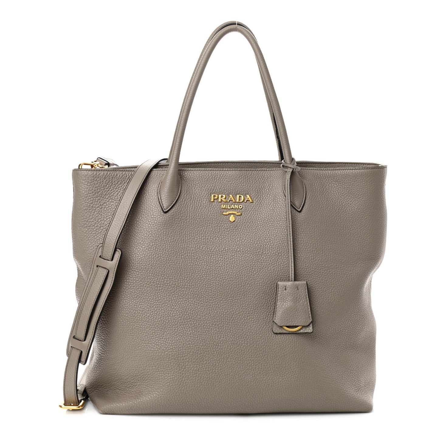 Vitello Daino Zippered Tote Argilla