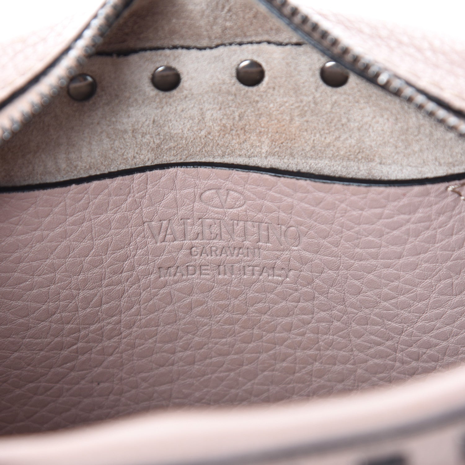Valentino Garavani Grained Calfskin Small Rockstud Flap Pocket Camera Crossbody Bag Poudre 6 of 9