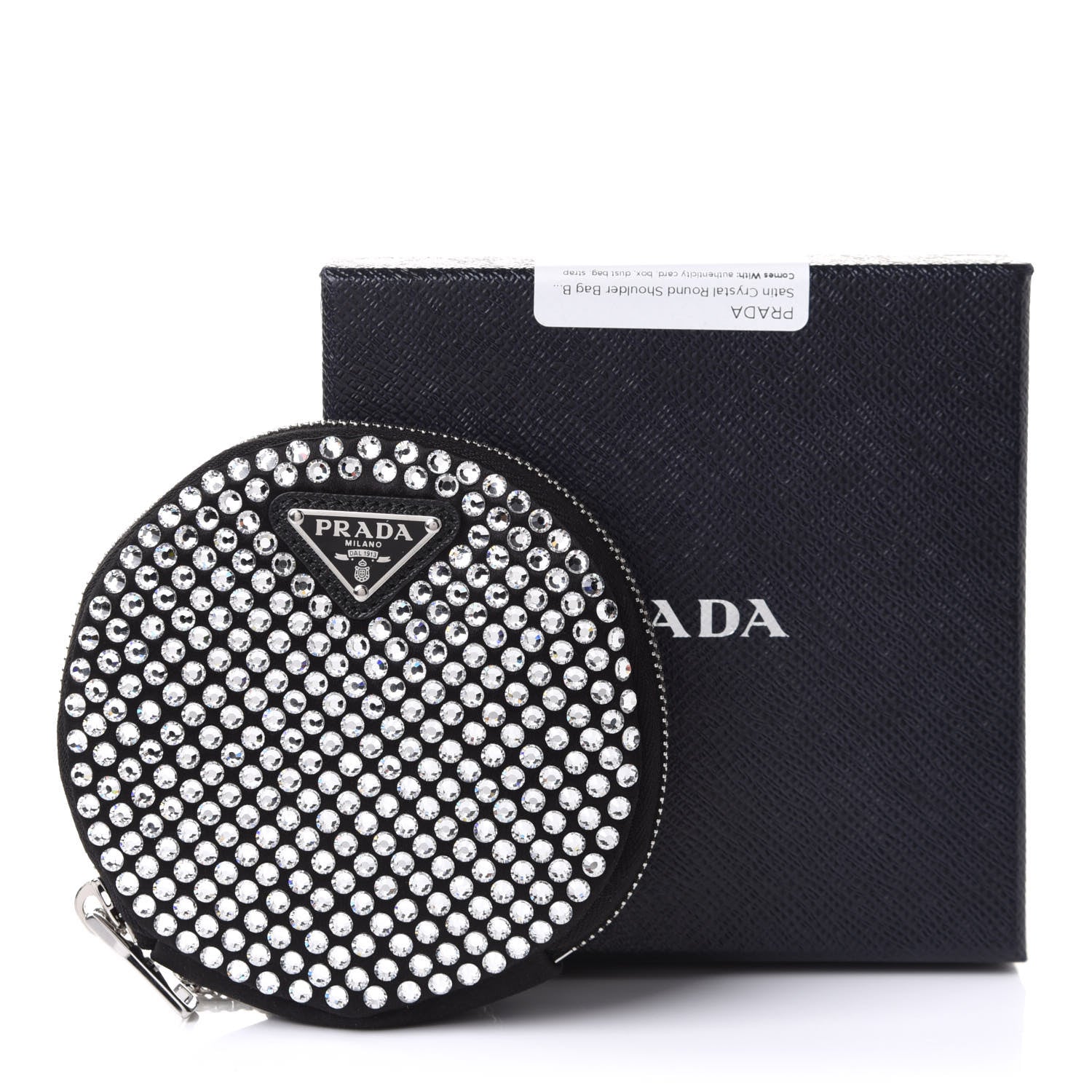 Prada Satin Crystal Round Shoulder Bag Cristal 11 of 11