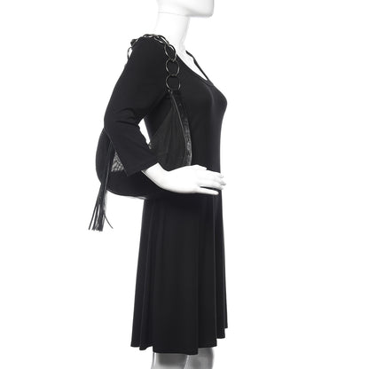 Chanel Mesh Calfskin Sport Tassel Hobo Black 2 of 9