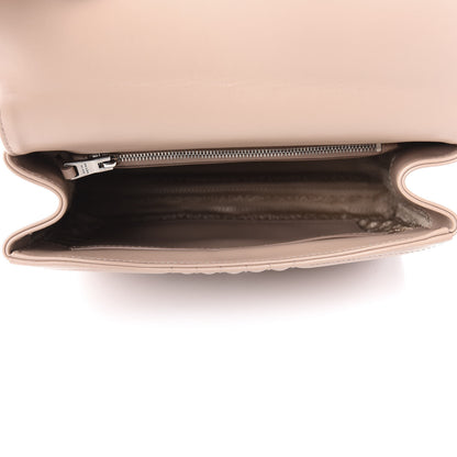 Prada Soft Calfskin Impunture Diagramme Flap Top Handle Bag Cipria 6 of 10