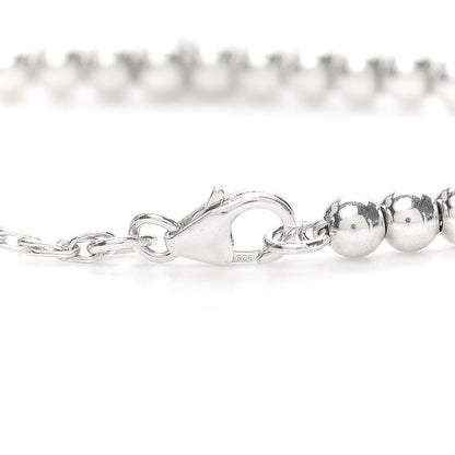 Tiffany Sterling Silver 4mm I Love You Round Tag Bead Bracelet 4 of 5