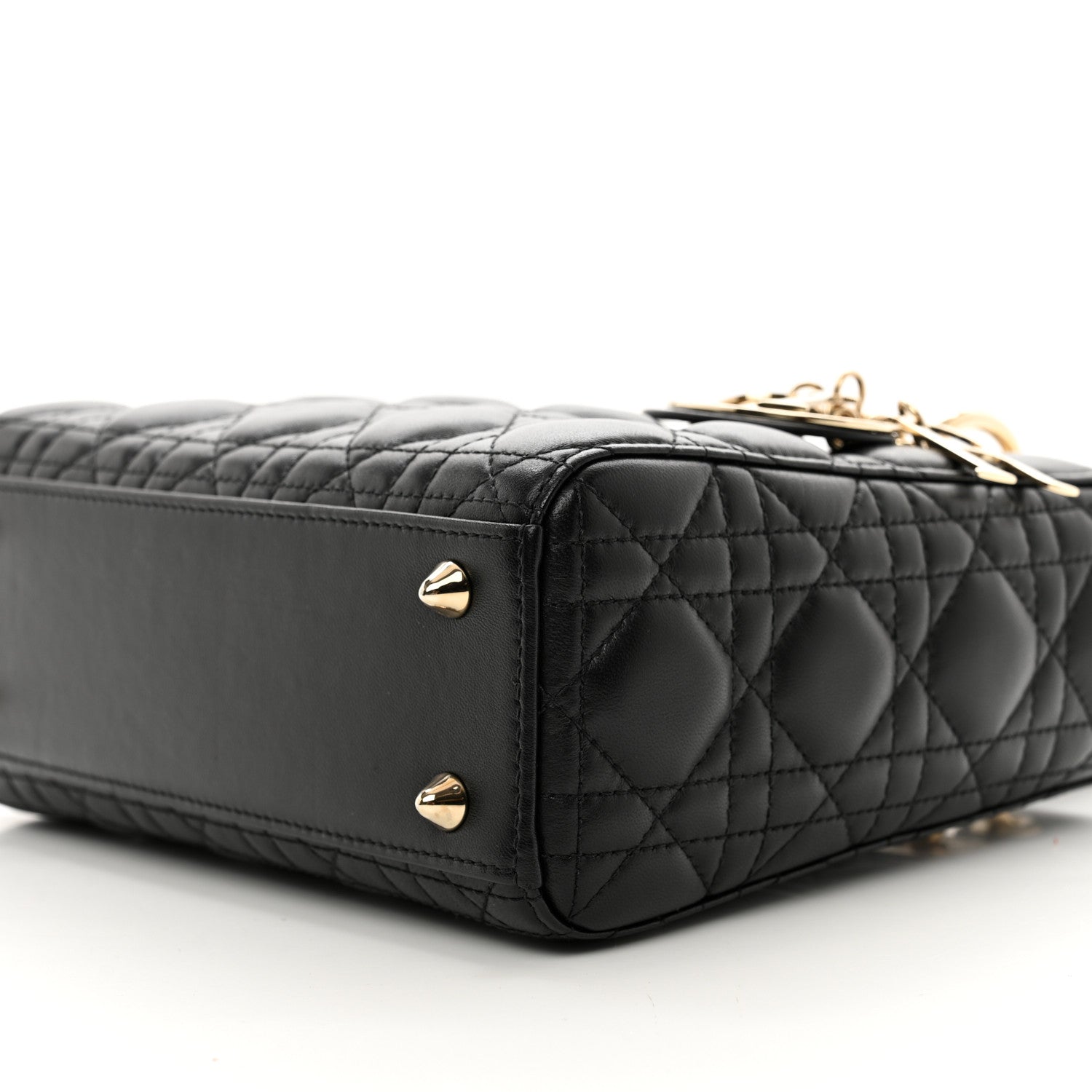 Christian Dior Lambskin Cannage Small My ABCDior Lady Dior Black 8 of 9