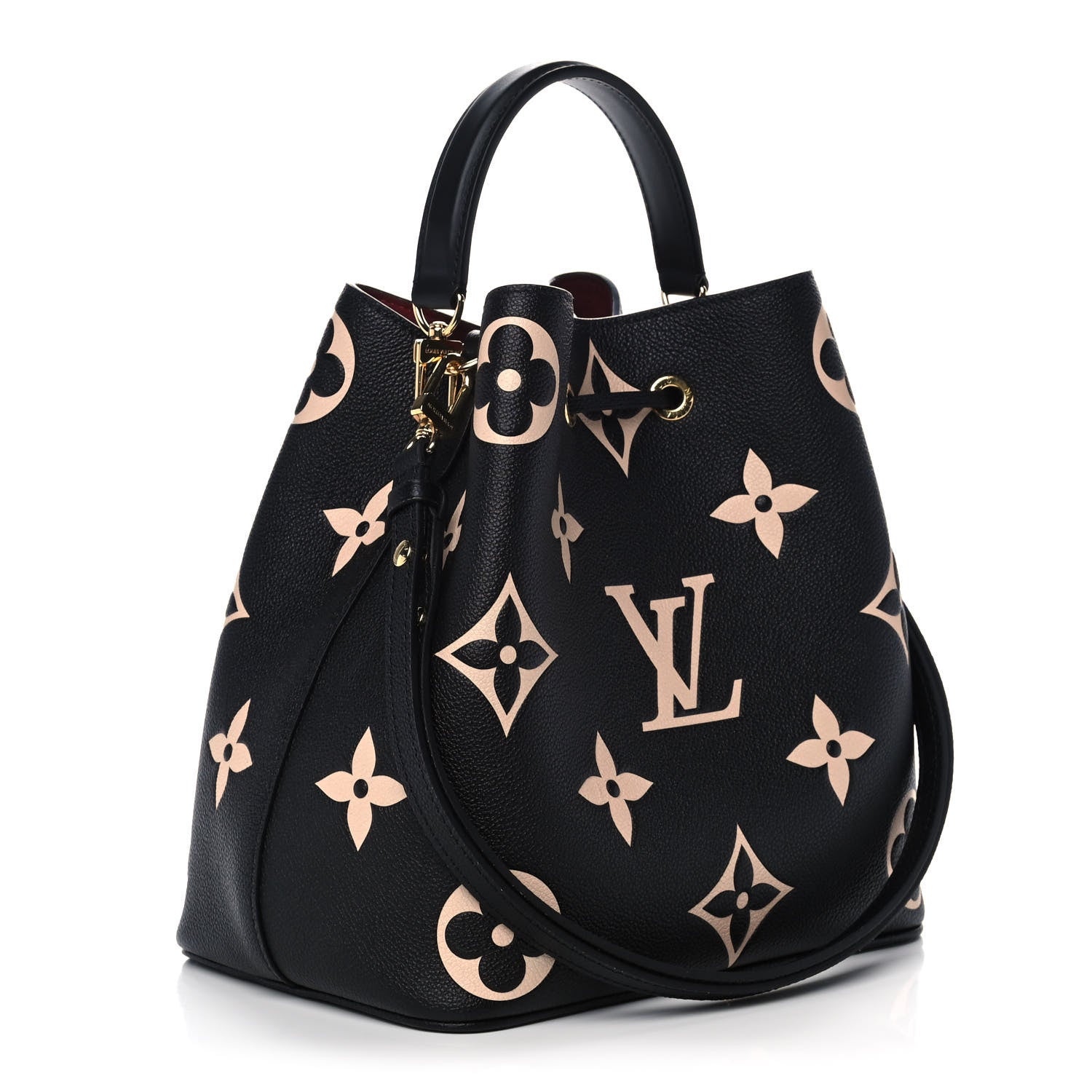 Louis Vuitton Empreinte Monogram Giant Neonoe MM Black Beige 3 of 11