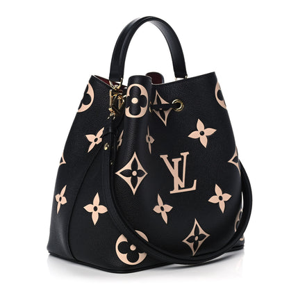 Louis Vuitton Empreinte Monogram Giant Neonoe MM Black Beige 3 of 11
