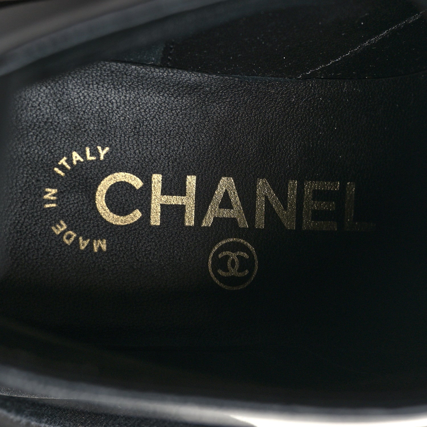Chanel Shiny Calfskin Pearl Lace Up Combat Short Boots 35.5 Black 8 of 8