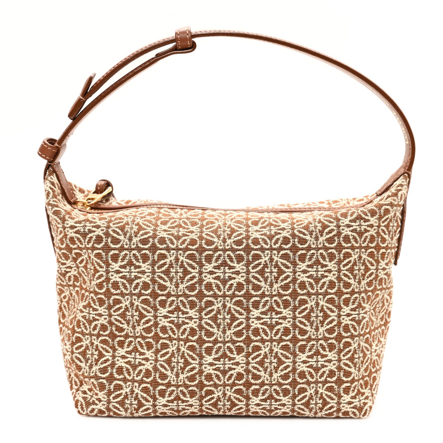 Jacquard Anagram Calfskin Small Cubi Bag Tan Pecan